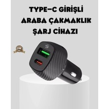 sbodurhome Araç Tipi Hızlı Şarj Adaptörü Type-C Pd USB Çift Port Kompakt