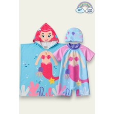 My Kids Wear Kız Çocuk Deniz Kombini 2’li Set – Mayo, Havlu ve Bone 12752