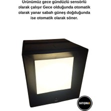 Satışmax Solar Bahçe Aydınlatması Solar Güneş Enerjili Set Üstü Baba Tipi Küp Aydınlatma 90W