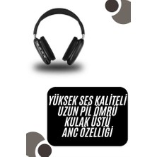 sbodurhome Kulak Üstü Kablosuz Bluetooth Kulaklık Yumuşak Süngerli Sd Kart Girişli