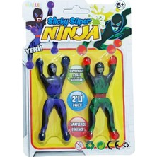 PopŞeker Duvarlarda Dans Eden Ninjalar! 2'li Yapışkan Taklacı Ninja Figürleri – Cam ve Duvar Sürüngeni
