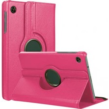 Evimdeyokyok Samsung Galaxy Tab A11 360 Tablet Deri Kılıf - Pembe Tdrtr