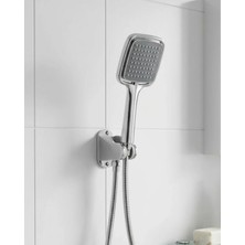 sbodurhome Siyah Duş Seti El Duşu Başlığı Spiral Hortum ve Duvar Askısı Banyo Duş Seti
