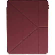 Evimdeyokyok Apple Ipad Pro 12.9 (2021) Kılıf Kalemlikli Mars Tablet Kılıfı - Mürdüm Tdrtr