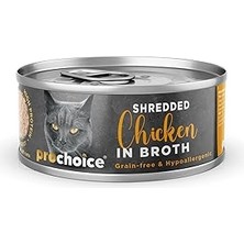 Uravas Store Prochoice Deluxe Shredded, Tahılsız, Hipoalerjenik, Tiftiklenmiş Tavuk Etli Yaş Kedi Maması, 70 gr