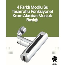 sbodurhome Krom Musluk Başlığı | 4'ü 1 Arada Su Çıkışı | Kolay Montajlı