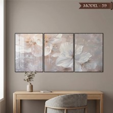 Akıllı Kağıt Cam Görünümlü Yapışkanlı Tablo Çiçek (Model- 59)