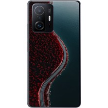Le Balvo Xiaomi Mi 11 T-11 T Pro Uyumlu Sonbahar Yolu Baskılı Silikon Kılıf