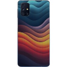 Le Balvo Samsung Galaxy M31S Uyumlu Noktalı Renkler Baskılı Silikon Kılıf