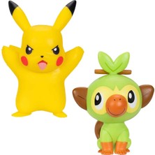 Jazwares Pokemon Battle 2'li Figür Seti POK/PKW3355-B - Pikachu ve Grookey