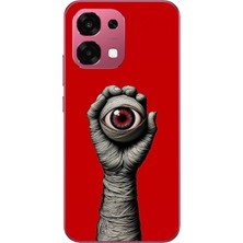 Le Balvo Oppo A6 Pro Uyumlu Tek Göz Elde Baskılı Silikon Kılıf