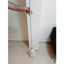 Bir Sürü Eşya Pak Market Metal Saplı Pamuk Ipli Mop Vileda Ucu Pamuklu Püsküllü Paspas Mop Ucu