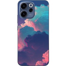 Le Balvo Oppo Reno 15F Uyumlu Renkli Doğal Bulutlar Baskılı Silikon Kılıf
