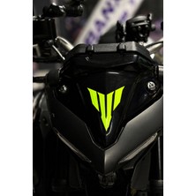 Banxtre Motor ve Kask Için 10CM Neon Sarı mt Logo Sticker Etiket (1 Adet)