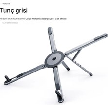 Asfal Magsafe Uyumlu 8 Kademeli Taşınabilir Laptop Standı Tablet Tutucu Telefon Tutucu Katlanabilir  Selfie Çubuğu Tripod