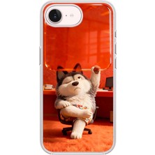 Le Balvo Iphone 17E Uyumlu Keyifli Köpek Baskılı Silikon Kılıf