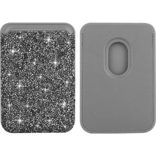 Case 4u Mozaik Cardsafe Magnetik Telefon Arkası Kartlık  Cüzdan  Titanyum-Gri