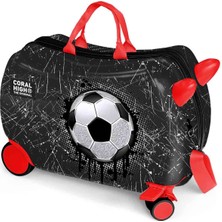 Coral High Futbol Desenli Otur-Çek Valiz