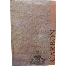 Gıpta Carbon Defter - Kraft Kağıt Çizgisiz Iplik Dikiş Sert Kapak 96 Yaprak 17X24 cm Nostaljik Motifler ve Çeşmede Duran Kuşlar