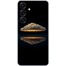 Le Balvo Samsung Galaxy S25 Uyumlu Bulut  Yansıması Baskılı Silikon Kılıf