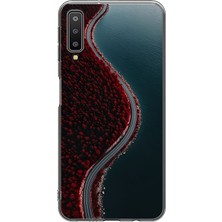 Le Balvo Samsung Galaxy A7 2018 Uyumlu Sonbahar Yolu Baskılı Silikon Kılıf