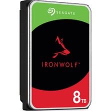 8 Tb 3.5" Seagate Ironwolf ST8000VN004 7200RPM 256MB Sata 7/24 Nas Harddisk (3 Yıl Tr Seagate Garantili)