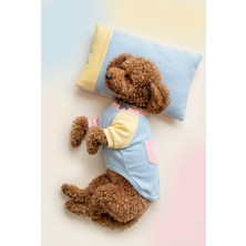 Kemique Bubbles Pastel Köpek Uyku Takımı | Mini Yastıklı Şeker Renkli Yazlık Köpek Pijama Seti | Küçük Irklar Için