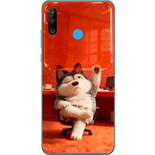 Le Balvo Huawei P30 Lite Uyumlu Keyifli Köpek Baskılı Silikon Kılıf
