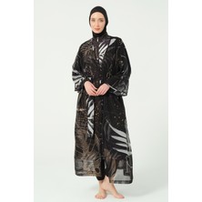 Alfasa Goldea Kemerli Şifon Pareo Siyah 7140-26