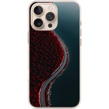 Le Balvo Iphone 16 Pro Max Uyumlu Sonbahar Yolu Baskılı Silikon Kılıf