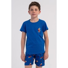 Vienetta Pamuklu Erkek Çocuk Kısa Kol Şortlu Pijama Takım(5/6-11/12), 601080