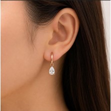 Hotchıc Rose Gold Damla Taşlı Küpe