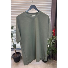 Herodanal Yetişkin Erkek Düz Oversize Tshirt - Yeşil