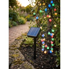 Horasan Ticaret 5 Metre 28 LED  Top Güneş Enerjili Bahçe Aydınlatması – Rgb Renkli