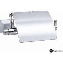System Banyo Aksesuarları  Border Lıne Kapaklı Tuvalet Kağıtlığı Krom (BA1002 010 Cr)