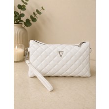 Zeydila Beyaz Kapitone El Çantası / Clutch