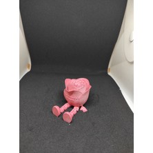 Tekno Sanat TeknoSanat Ürün Adı: TeknoSanat 3D Baskı Oturan Gül Figürü - Dekoratif Masa Aksesuarı