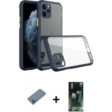 Marsilyan™- iPhone 11 Pro Max Kılıf Nova Asil Özel Seri - Şeffaf 360 Full Body Arka Koruyucu + Shine Kamera Lens Koruma Cam - Sabe