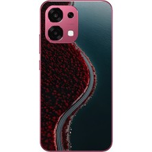 Le Balvo Oppo A6 Pro Uyumlu Sonbahar Yolu Baskılı Silikon Kılıf