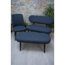 Bench ve Puf Takımı Kılıf Seti - 2 Sandalye, 1 Bench, 1 Puf Örtüsü Kılıfteks