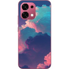 Le Balvo Oppo A6 Pro Uyumlu Renkli Doğal Bulutlar Baskılı Silikon Kılıf