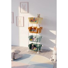 Kitchen Life 4 Katlı Tekerlekli Oyuncak Dolabı,mutfak Rafı , Banyo Rafı-Düzenleyici Organizer