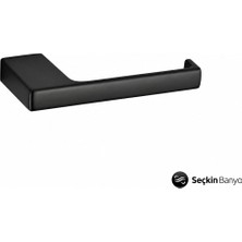System Banyo Aksesuarları Flat Tuvalet Kağıtlığı Mat Siyah (BA1019 002 Al6)