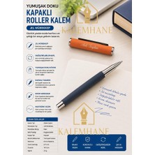 Kalemhane Kişiye Özel Mat Pastel Renk Ahşap Kutulu Roller Kalem ( Turuncu )