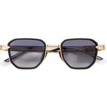Unique Design Milano The Glowing Altın Siyah Unisex Güneş Gözlüğü