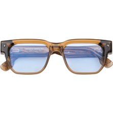 Unique Design Milano The Spark 22K Beyaz Altın Kahverengi Unisex Güneş Gözlüğü