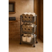 Kitchen Life 3 Katlı Tekerlekli Organizer Raf Oyuncak Dolabı,mutfak Rafı , Banyo Rafı, Kiler Düzenleyici Sepet
