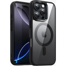 Mabeyn 16 Pro Için Super-Crystal ile Uyumlu Kılıf Arkası Kristal Berraklığında Cam Görünüm Kenarları Darbe Emici Silikon Hybrid Kılıf (Siyah, 16 Pro)
