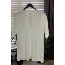 Herodanal Yetişkin Erkek Düz Oversize Tshirt - Beyaz