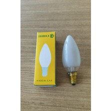Şahba E14 Mum Ampul - Dekoratif Buzlu Cam, Avize ve Aplik Için Ince Duy (Mum Tipi)
